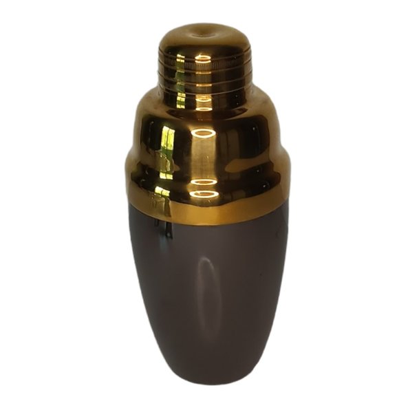 Black Gold Cocktail Shaker MCM Style - Picture 1 of 10